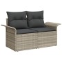 Juego de Sofá de Jardín de 7 Piezas con Cojines Gris Claro Poliratán de , Sofás de exterior - Ref: Foro24-3345452, Precio: 49...