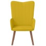 Sillón de relax de terciopelo amarillo mostaza en Sillones | Comprar online en Foru.es