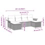 Conjunto de Sofá de Jardín de 6 Piezas con Cojines Gris Poliratán de , Sofás de exterior - Ref: Foro24-3345469, Precio: 349,4...