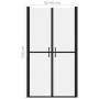 Puerta de ducha ESG esmerilado (93-96)x190 cm de vidaXL, Puertas de ducha - Ref: Foro24-150843, Precio: 221,88 €, Descuento: %