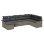 Juego de Sofá de Jardín de 8 Piezas con Cojines de Poliratán Gris de , Sofás de exterior - Ref: Foro24-3345479, Precio: 492,3...