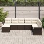 Juego de Sofá de Jardín de 8 piezas con Cojines de Poliratán Marrón de , Sofás de exterior - Ref: Foro24-3345478, Precio: 531...
