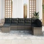 Juego de Sofá de Jardín de 8 Piezas con Cojines de Poliratán Gris de , Sofás de exterior - Ref: Foro24-3345479, Precio: 492,3...