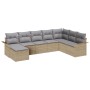 Conjunto de Sofá de Jardín de 8 Piezas con Cojines Beige de Polirratán de , Sofás de exterior - Ref: Foro24-3345480, Precio: ...