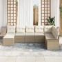 Set de sofá de jardín de 8 piezas con cojines ratán beige de , Sofás de exterior - Ref: Foro24-3345481, Precio: 558,74 €, Des...