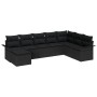 Conjunto de sofá de jardín de 8 piezas con cojines ratán negro de de , Sofás de exterior - Ref: Foro24-3345483, Precio: 514,7...