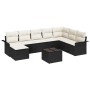 Conjunto de sofá de jardín de 8 piezas con cojines de ratán negro de , Sofás de exterior - Ref: Foro24-3345487, Precio: 501,0...
