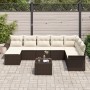 Juego de Sofá de Jardín de 8 piezas con Cojines Ratán Policarbonato Gris de , Sofás de exterior - Ref: Foro24-3345488, Precio...