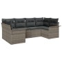 Conjunto de Sofá de Jardín de 6 Piezas con Cojines Ratán Sintético Gris de , Sofás de exterior - Ref: Foro24-3345499, Precio:...