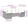 Conjunto de Sofá de Jardín de 6 Piezas con Cojines Ratán Sintético Gris de , Sofás de exterior - Ref: Foro24-3345499, Precio:...