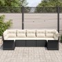 Conjunto de sofá de jardín de 7 piezas con cojines en poliratán negro de , Sofás de exterior - Ref: Foro24-3345507, Precio: 4...