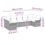 Conjunto de sofá de jardín de 7 piezas con cojines marrón de ratán plástico de , Sofás de exterior - Ref: Foro24-3345508, Pre...