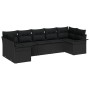 Conjunto de sofá de jardín de 7 piezas con cojines Negro Rattan de , Sofás de exterior - Ref: Foro24-3345513, Precio: 497,48 ...