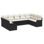 Juego de Sofá de Jardín de 9 Piezas con Cojines Negro Ratán Sintético de , Sofás de exterior - Ref: Foro24-3345517, Precio: 5...