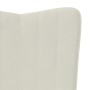 Sillón de relax de terciopelo blanco crema en Sillones | Comprar online en Foru.es