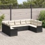 Juego de Sofá de Jardín de 9 Piezas con Cojines Negro Ratán Sintético de , Sofás de exterior - Ref: Foro24-3345517, Precio: 5...