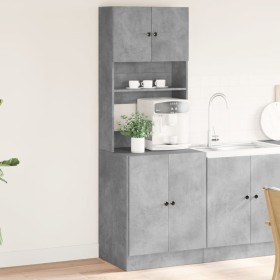 Mueble de cocina madera ingeniería gris hormigón 60x50x180 cm en Armarios de cocina | Comprar online en Foru.es