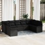 Conjunto de Sofás de Jardín de 9 Piezas con Cojines Negro de Poliratán de , Sofás de exterior - Ref: Foro24-3345523, Precio: ...