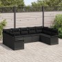 Conjunto de Sofás de Jardín de 9 Piezas con Cojines Negro de Poliratán de , Sofás de exterior - Ref: Foro24-3345523, Precio: ...