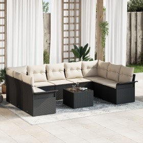 Juego de Sofá de Jardín de 9 Piezas con Cojines en Poliratán Marrón de , Sofás de exterior - Ref: Foro24-3345527, Precio: 571...