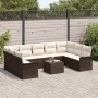 Juego de Sofá de Jardín de 9 Piezas con Cojines Gris de Polirratán de , Sofás de exterior - Ref: Foro24-3345528, Precio: 665,...