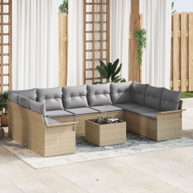 Juego de Sofás para Jardín de 10 Piezas con Cojines Negro Poliratán de , Sofás de exterior - Ref: Foro24-3345530, Precio: 612...
