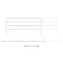 Child's white iron safety bed rail (76-137)x55 cm by vidaXL, Safety railings - Ref: Foro24-10234, Price: 45,35 €, Discount: %