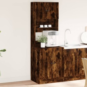 Mueble de cocina madera ingeniería roble ahumado 60x50x180 cm en Armarios de cocina | Comprar online en Foru.es