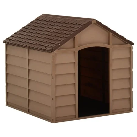 Caseta para perros marrón PP 71x71,5x68 cm de vidaXL, Casetas para perros - Ref: Foro24-316180, Precio: 87,27 €, Descuento: %