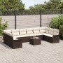 Conjunto de Sofá de Jardín de 10 Piezas con Cojines Gris Poliratán de , Sofás de exterior - Ref: Foro24-3345548, Precio: 726,...