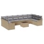 Conjunto de Sofá de Jardín de 11 Piezas con Cojines Negros de Poliratán de , Sofás de exterior - Ref: Foro24-3345550, Precio:...