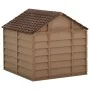 Caseta para perros marrón PP 71x71,5x68 cm de vidaXL, Casetas para perros - Ref: Foro24-316180, Precio: 87,27 €, Descuento: %