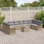 Conjunto de Sofá de Jardín de 11 Piezas con Cojines Negros de Poliratán de , Sofás de exterior - Ref: Foro24-3345550, Precio:...