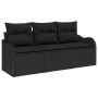 Juego de Sofá de Jardín de 3 Piezas con Cojines Negro Poliratán de , Sofás de exterior - Ref: Foro24-3345563, Precio: 220,38 ...