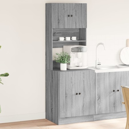 Mueble de cocina madera de ingeniería gris Sonoma 60x50x180 cm en Armarios de cocina | Comprar online en Foru.es