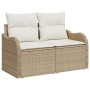 Juego de Sofás de Jardín de 7 Piezas con Cojines Beige Poliratán de , Sofás de exterior - Ref: Foro24-3345591, Precio: 498,85...