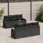 Juego de Sofá de Jardín de 7 Piezas con Cojines Negro Poliratán de , Sofás de exterior - Ref: Foro24-3345593, Precio: 485,69 ...