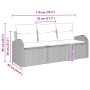 Set de Sofá de Jardín de 3 Piezas con Almohadillas Marrón Poliratán de , Sofás de exterior - Ref: Foro24-3345898, Precio: 220...