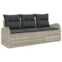 Conjunto de Sofás de Jardín de 3 Piezas con Cojines Gris Claro Poliéster Ratán Sintético de , Sofás de exterior - Ref: Foro24...