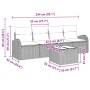 Set de Sofá de Jardín de 5 Piezas con Cojines Beige de Rattan de , Sofás de exterior - Ref: Foro24-3345912, Precio: 319,25 €,...