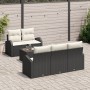 Conjunto de sofá de jardín de 6 piezas con cojines negro ratán sintético de , Sofás de exterior - Ref: Foro24-3345917, Precio...
