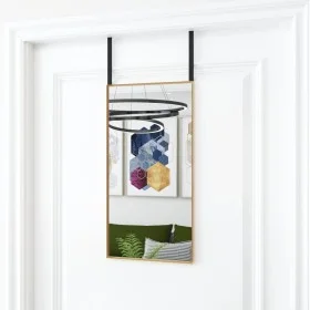 Black glass and aluminum door mirror 30x60 cm by vidaXL, Mirrors - Ref: Foro24-327412, Price: 30,54 €, Discount: %