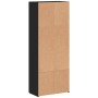 Armario archivador madera de ingeniería negro 60x32x153 cm en Armarios archivadores | Comprar online en Foru.es