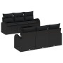 Conjunto de Sofá de Jardín de 7 Piezas con Cojines Negro Poliratán de , Sofás de exterior - Ref: Foro24-3345933, Precio: 481,...