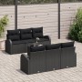 Conjunto de Sofá de Jardín de 7 Piezas con Cojines Negro Poliratán de , Sofás de exterior - Ref: Foro24-3345933, Precio: 481,...