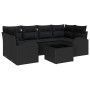 Juego de Sofá de Jardín de 7 Piezas con Cojines Negro Poliratán de , Sofás de exterior - Ref: Foro24-3345943, Precio: 456,48 ...