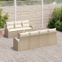 Conjunto de Sofás de Jardín de 8 Piezas con Cojines Beige de Ratán Poliéster de , Sofás de exterior - Ref: Foro24-3345951, Pr...