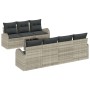 Juego de Sofás de Jardín de 8 Piezas con Cojines Gris Claro Poliratán de , Sofás de exterior - Ref: Foro24-3345952, Precio: 5...