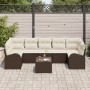 Juego de Sofá de Jardín de 8 Piezas con Cojines Marrón Poliratán de , Sofás de exterior - Ref: Foro24-3345958, Precio: 561,20...
