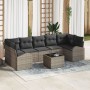 Conjunto de Sofá de Jardín de 8 Piezas con Cojines Gris Polirratán de , Sofás de exterior - Ref: Foro24-3345959, Precio: 513,...